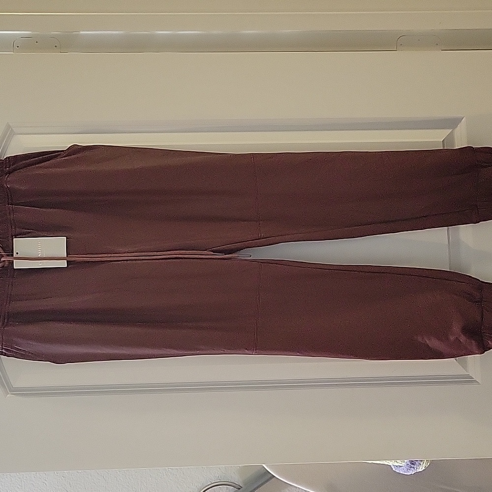 Womens Faux Leather Joggers